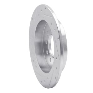 Hyundai Tiburon Brake Rotor (1) - Rear Right - R1 Concepts - Drilled & Slotted - Silver - `07-`08